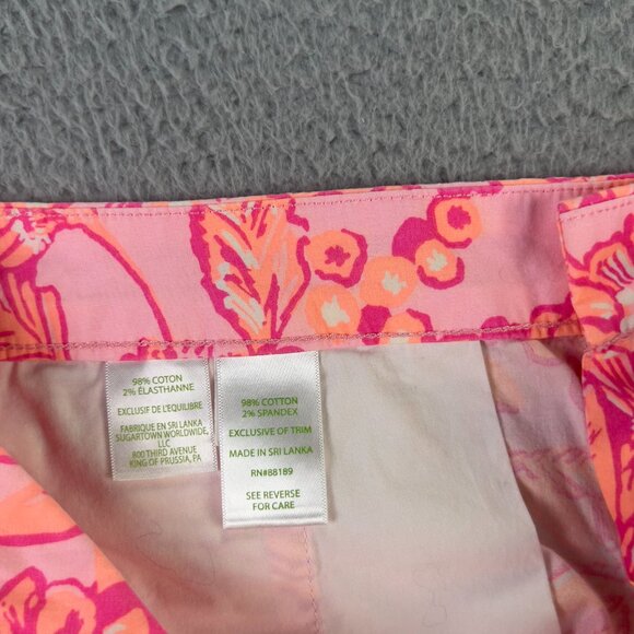 Lilly Pulitzer Buttercup Shorts Mandevilla Bay 6 Colorful Floral Preppy Travel - Picture 8 of 9